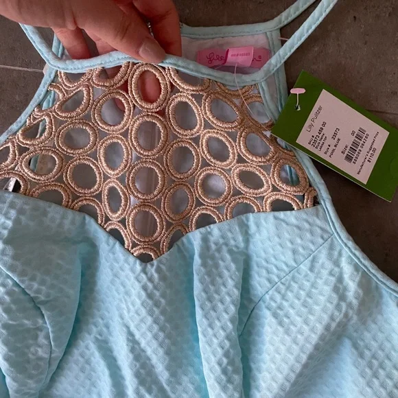 Lilly Pulitzer Larina Top in Pool Blue - Picture 5 of 8
